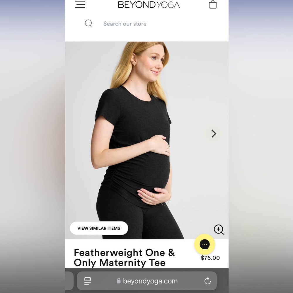 Beyond Yoga Featherweight One & Only Maternity Tee Size M